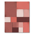Terracotta Abstract Block Composition Rug