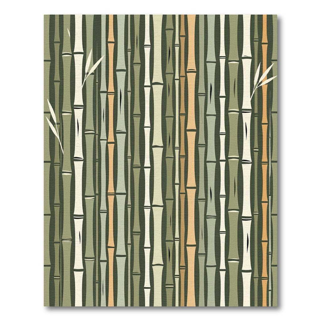 Earthy Multi-Tone Vertical Bamboo Forest Rug