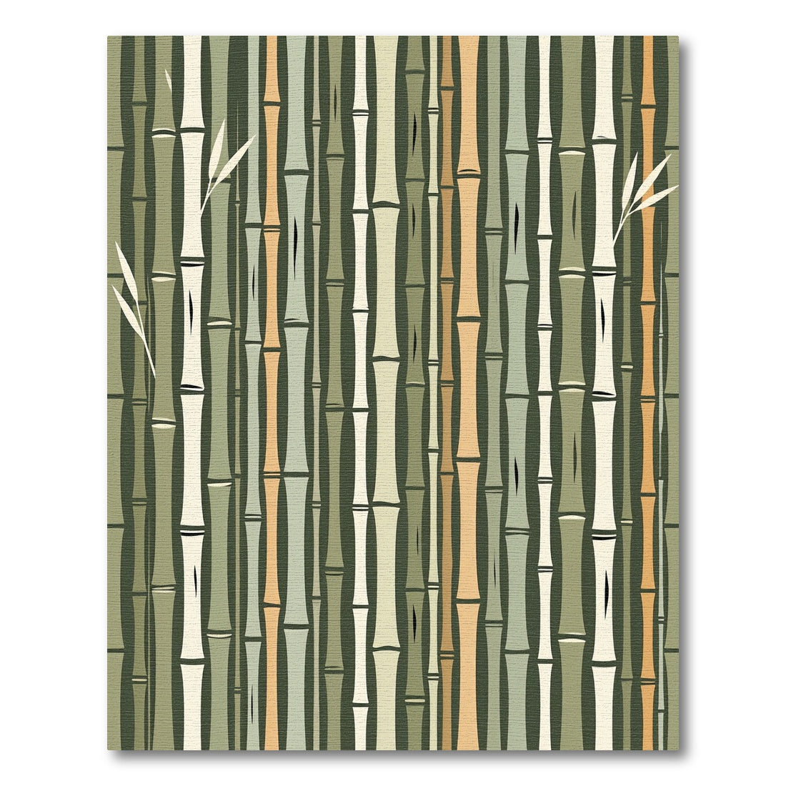 Earthy Multi-Tone Vertical Bamboo Forest Rug