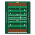 Athletic Green Field Gridiron Area Rug
