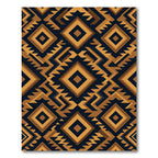 Bold Earthy Amber Geometric Diamond Area Rug