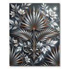 Antique Silver Floral Foliage Rug