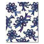 Blue and Purple Decorative Bows Rug