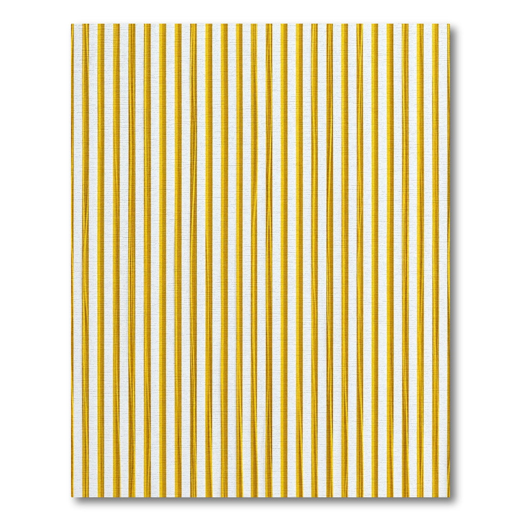 Modern Golden Yellow Vertical Stripe Rug