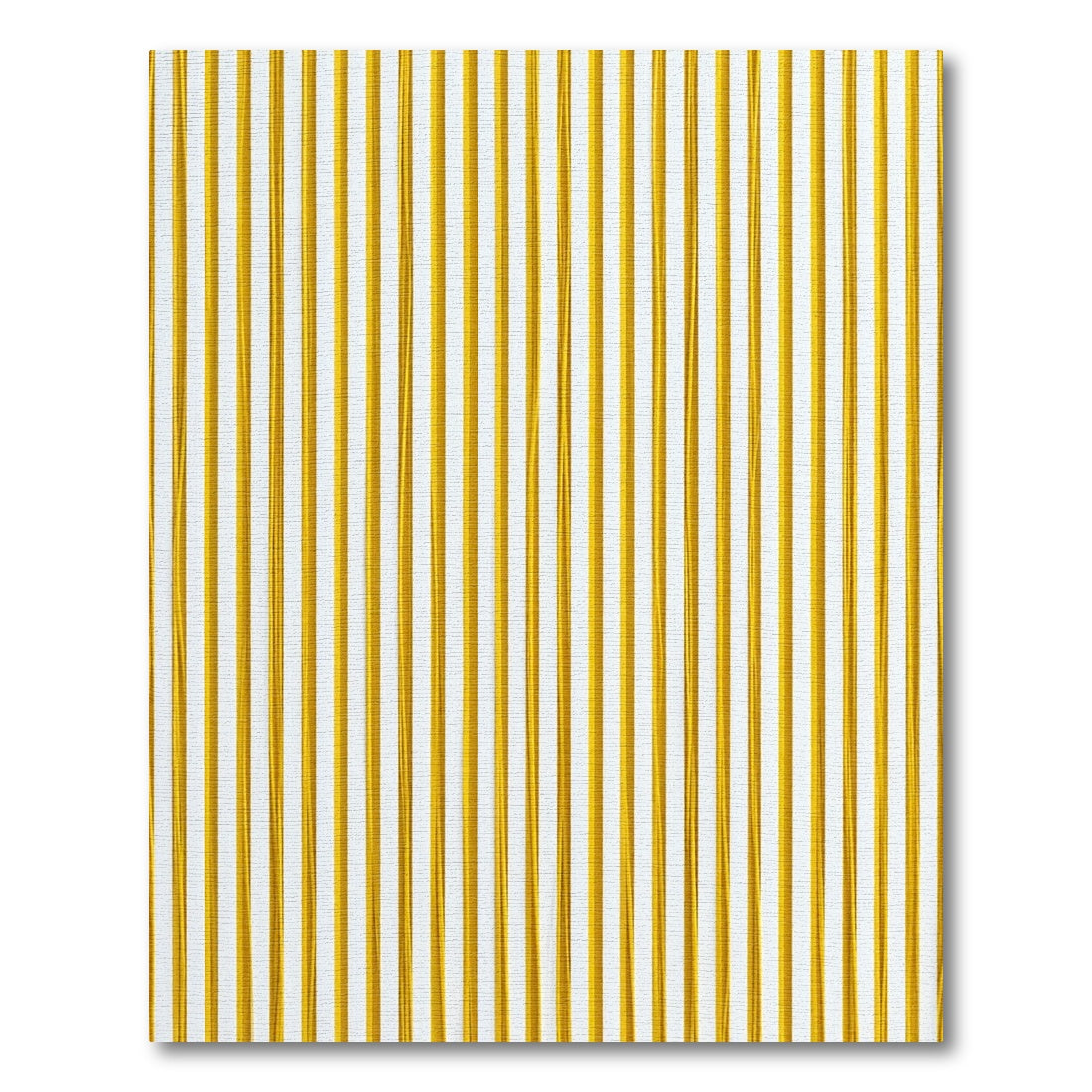 Modern Golden Yellow Vertical Stripe Rug