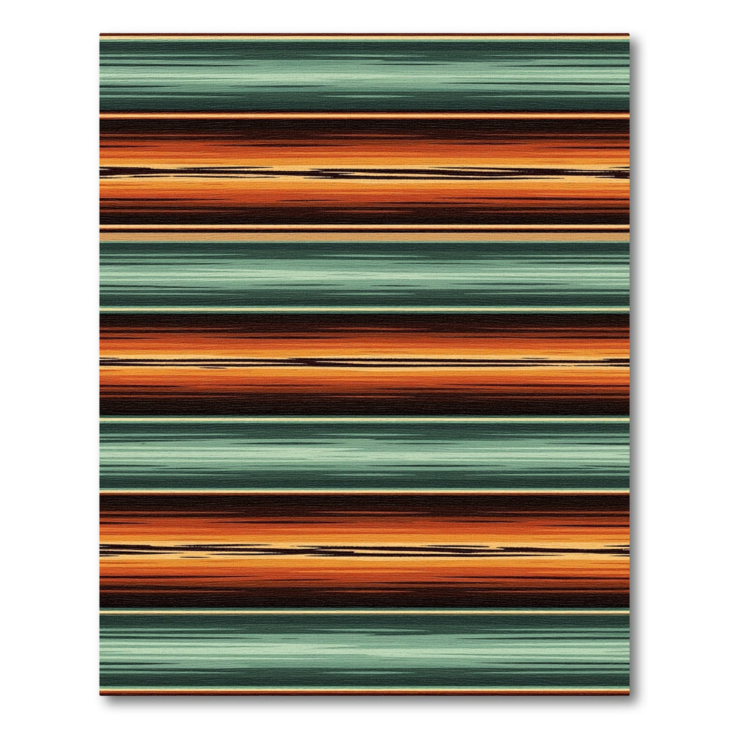 Earthy Sunset Striped Horizon Texture Rug