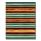 Earthy Sunset Striped Horizon Texture Rug
