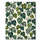 Lush Green Tropical Philodendron Foliage Rug