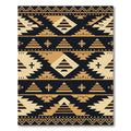 Gold Navajo Inspired Geometric Stripe Rug