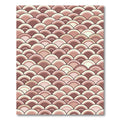 Earthy Rose Scalloped Arch Geometric Rug