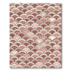 Earthy Rose Scalloped Arch Geometric Rug