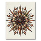Radiant Sunburst Gold Medallion Rug