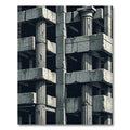 Monochromatic Concrete Column Architectural Texture Rug