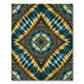 Radiant Blue Yellow Mandala Tie Dye Rug