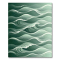 Emerald Green Ocean Wave Flow Rug