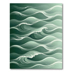 Emerald Green Ocean Wave Flow Rug