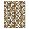 Geometric Earth Tone Faceted Diamond Rug