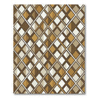 Geometric Earth Tone Faceted Diamond Rug