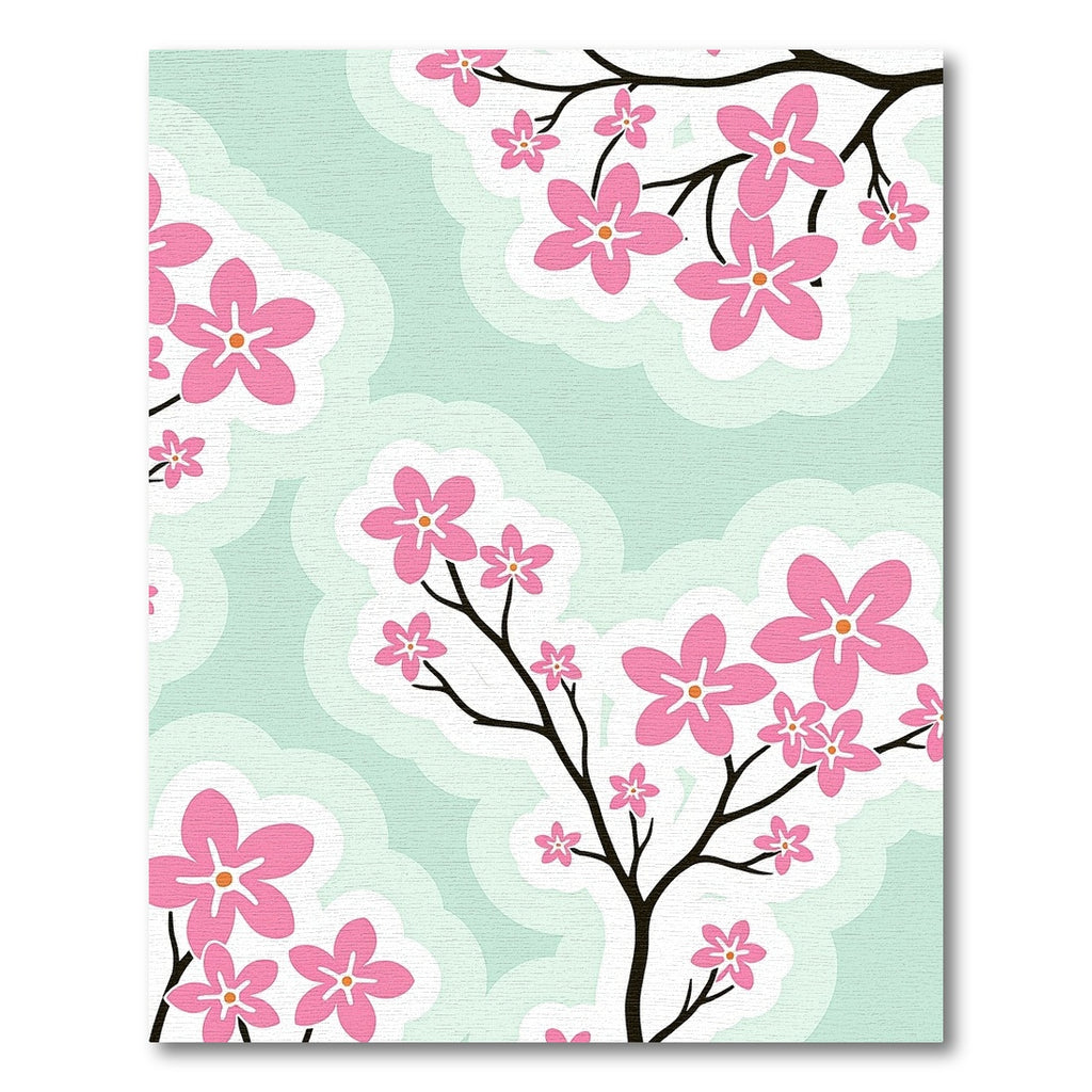 Soft Pink Blossom Branch Sky Rug