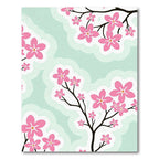 Soft Pink Blossom Branch Sky Rug