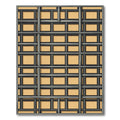 Geometric Tan Lattice Weave Rug