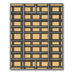 Geometric Tan Lattice Weave Rug