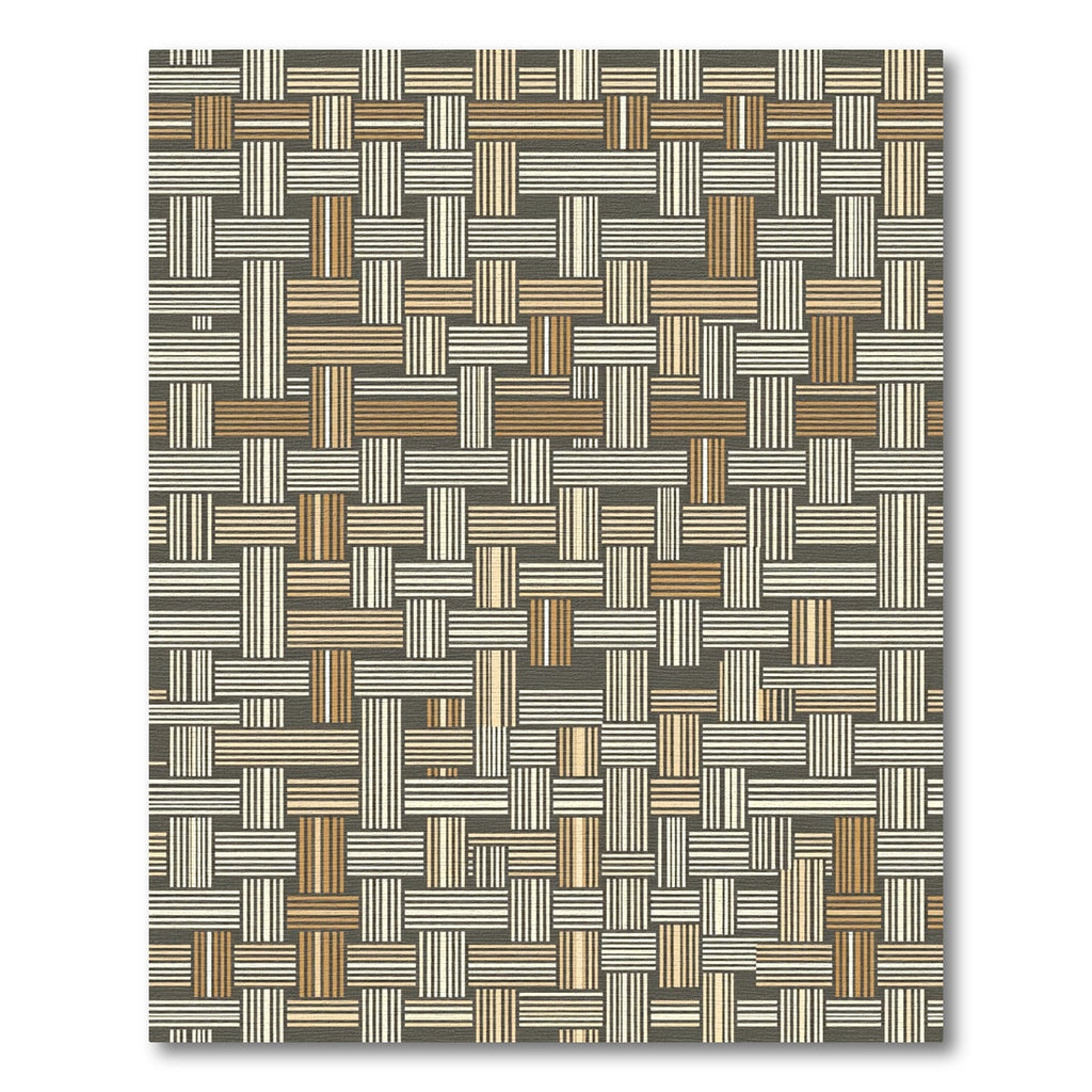 Earthy Neutral Woven Geometric Weave Rug