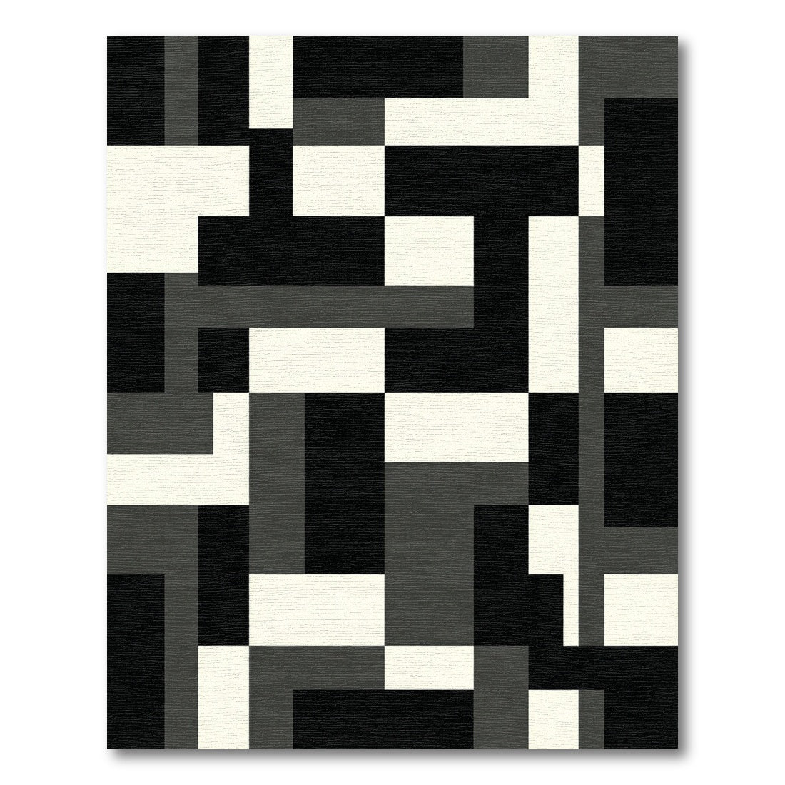 Monochromatic Block Abstract Arrangement Rug