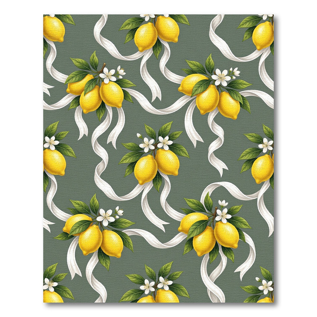 Vintage Lemon Grove Sage Ribbon Rug