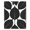 Botanical Monochrome Leaf Silhouette Rug