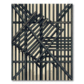 Dark Gray Timber Frame Abstract Rug