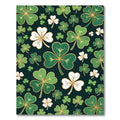 Golden Clover Shamrock Botanical Illustration Rug