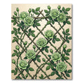 Green Rose Trellis Climbers Rug