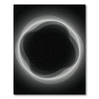 Abstract White Ring Swirl Rug