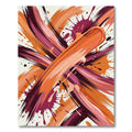 Rich Amber Swirl Splatter Brushstrokes Rug