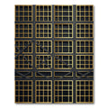Ornate Gold Grid Window Arrangement Rug