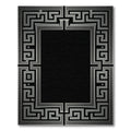 Antique Silver Greek Key Frame Rug