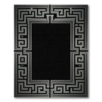 Antique Silver Greek Key Frame Rug