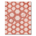 Terracotta Geometric Hexagon Abstract Art Rug