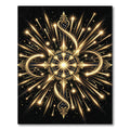 Golden Celestial Starburst Infinity Radiance Rug