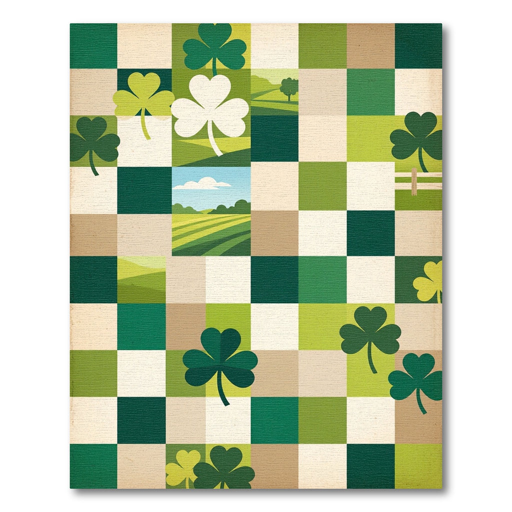 Green Clover Patchwork Landscape Rug