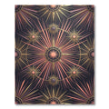 Celestial Gold Radiant Sunburst Rosette Rug