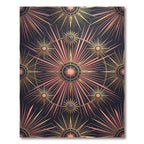 Celestial Gold Radiant Sunburst Rosette Rug
