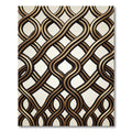 Intricate Gold Black Intertwined Waves Rug