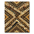 Earthy Tribal Animals Geometric Chevron Rug
