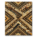 Earthy Tribal Animals Geometric Chevron Rug