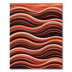 Warm Orange Flowing Wave Rug