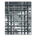 Monochromatic Bamboo Lattice Foliage Rug