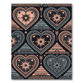 Celestial Geometric Heart Arrow Tapestry Rug