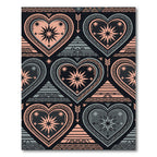 Celestial Geometric Heart Arrow Tapestry Rug